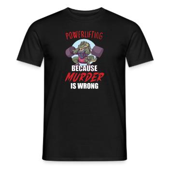 Bodybuilding Powerlifting Weightlifting Fitness - Men's T-Shirt - black - Front - AI Model Male 178 light (178cm)