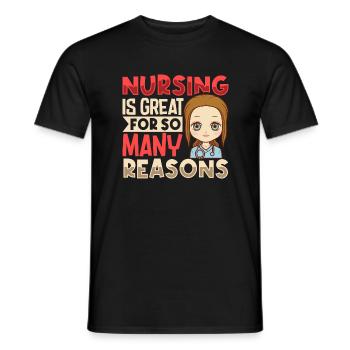 Nurse Nursing Clinic Paramedic - Men's T-Shirt - black - Front - AI Model Male 178 light (178cm)