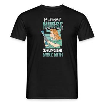 Nurse Nursing Clinic Paramedic - Men's T-Shirt - black - Front - AI Model Male 178 light (178cm)