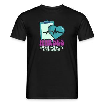 Nurse Nursing Clinic Paramedic - Men's T-Shirt - black - Front - AI Model Male 178 light (178cm)