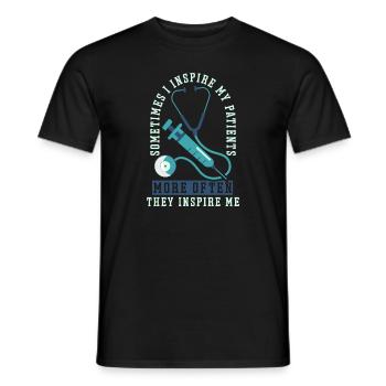 Nurse Nursing Clinic Paramedic - Men's T-Shirt - black - Front - AI Model Male 178 light (178cm)