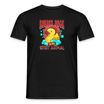 Rubber Duck Ducks Bird Hunt Duck lover Gift Idea - Men's T-Shirt - black - Front - AI Model Male 178 light (178cm)