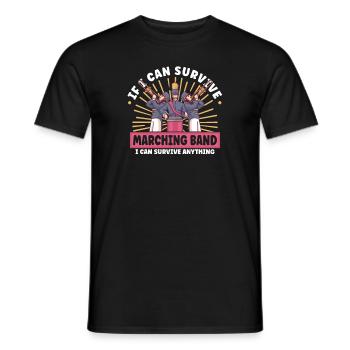 Marching Band Clarinetist School Rehearsal Music - Men's T-Shirt - black - Front - AI Model Male 178 light (178cm)