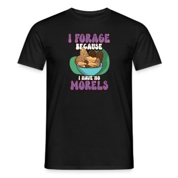 Cueilleur de champignons de Morel Champignon Champignon - T-shirt homme - noir - Devant - AI Model Male 178 light (178cm)