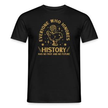 History historian History - Men's T-Shirt - black - Front - AI Model Male 178 light (178cm)