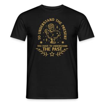 Férus d'histoire Férus d'histoire - T-shirt homme - noir - Devant - AI Model Male 178 light (178cm)