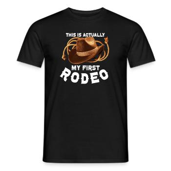 Rodeo Bull Riding Livestock Show Farmer Cattle - Men's T-Shirt - black - Front - AI Model Male 178 light (178cm)