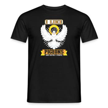 Pigeon Pigeon Racing Pigeon Racer Pigeon Keeper - Men's T-Shirt - black - Front - AI Model Male 178 light (178cm)