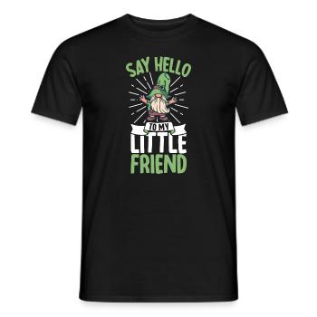 Nains de jardin Amant de gnome Jardinage drôle de gnome - T-shirt homme - noir - Devant - AI Model Male 178 light (178cm)
