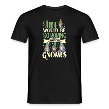 Garden Gnomes Gnome Lover Funny Gnome Gardening - Men's T-Shirt - black - Front - AI Model Male 178 light (178cm)
