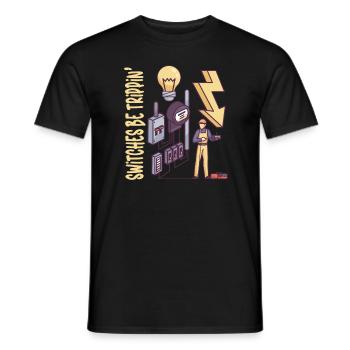 Electrician Electrical Engineer Lineman Electrical - Men's T-Shirt - black - Front - AI Model Male 178 light (178cm)