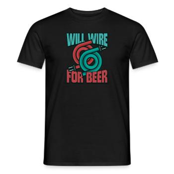 Electrician Electrical Engineer Lineman Electrical - Men's T-Shirt - black - Front - AI Model Male 178 light (178cm)