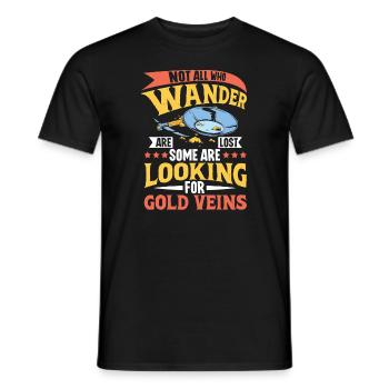 Goldgräber Goldbergbau Goldwaschen Goldmine - Männer T-Shirt - Schwarz - Vorne - AI Model Male 178 light (178cm)