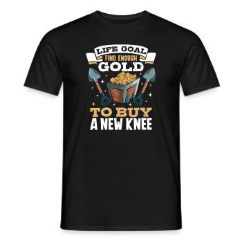 Goldgräber Goldbergbau Goldwaschen Goldmine - Männer T-Shirt - Schwarz - Vorne - AI Model Male 178 light (178cm)