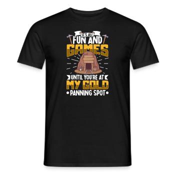 Goldgräber Goldbergbau Goldwaschen Goldmine - Männer T-Shirt - Schwarz - Vorne - AI Model Male 178 light (178cm)