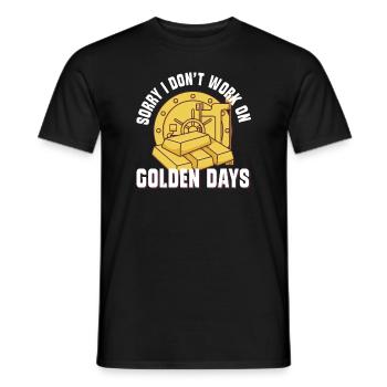 Goldgräber Goldbergbau Goldwaschen Goldmine - Männer T-Shirt - Schwarz - Vorne - AI Model Male 178 light (178cm)