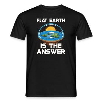 Flat Earth Theory Flat Earth Army Earth - Männer T-Shirt - Schwarz - Vorne - AI Model Male 178 light (178cm)
