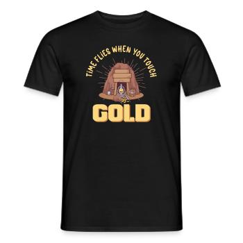 Goldgräber Goldbergbau Goldwaschen Goldmine - Männer T-Shirt - Schwarz - Vorne - AI Model Male 178 light (178cm)
