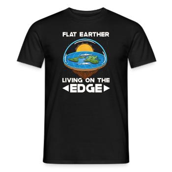 Flat Earth Theory Flat Earth Army Earth - Männer T-Shirt - Schwarz - Vorne - AI Model Male 178 light (178cm)