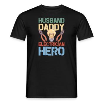 Électricien Ingénieur électricien Électricien Monteur de lignes Électrique - T-shirt homme - noir - Devant - AI Model Male 178 light (178cm)