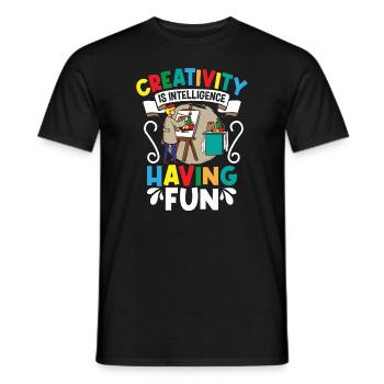 Artiste Peinture Peintre Art Couleur Art Professeur - T-shirt homme - noir - Devant - AI Model Male 178 light (178cm)