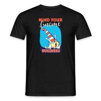 Gnomes de jardin Gnome Amant Drôle de Gnome Jardinage - T-shirt homme - noir - Devant - AI Model Male 178 light (178cm)