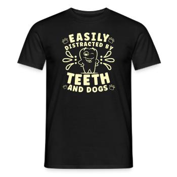 Dentist Dental Hygienist Gift Idea: Forbidden Love - Men's T-Shirt - black - Front - AI Model Male 178 light (178cm)