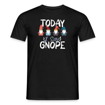 Gnomes de jardin Gnome Amant Drôle de Gnome Jardinage - T-shirt homme - noir - Devant - AI Model Male 178 light (178cm)