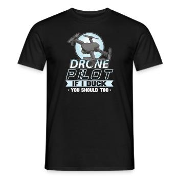 Drohne Pilot Opa Geschenkidee Alter Mann Mit - Männer T-Shirt - Schwarz - Vorne - AI Model Male 178 light (178cm)