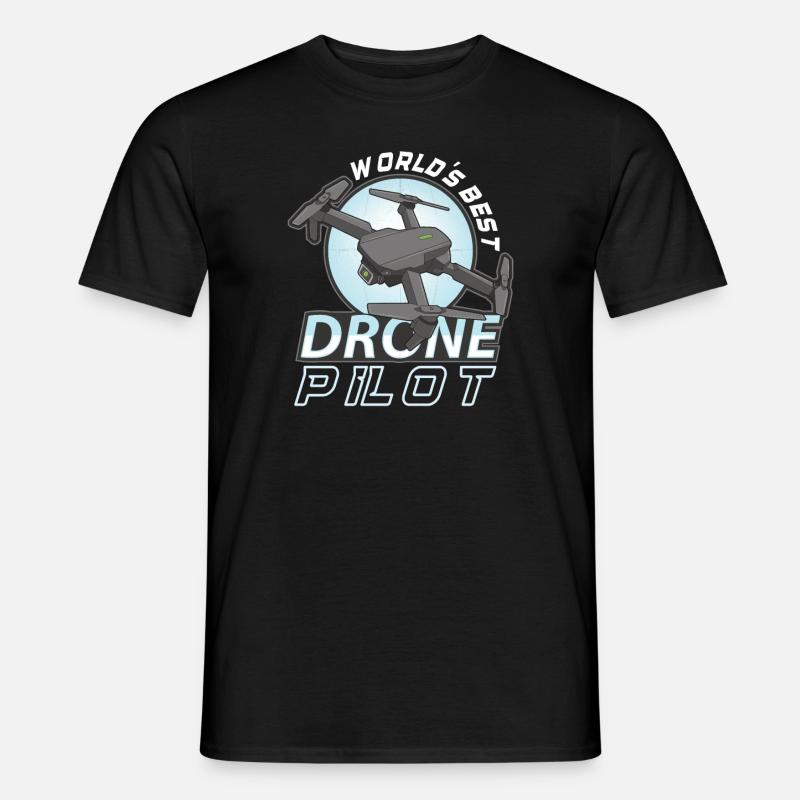 Drone pilot bedstefar gaveide gammel mand med - Mænd T-shirt - sort
