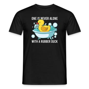 Rubber Duck Ducks Bird Hunt Duck lover Gift Idea - Men's T-Shirt - black - Front - AI Model Male 178 light (178cm)