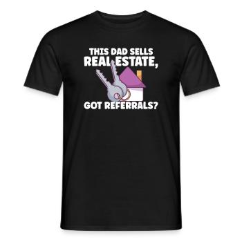 Agent immobilier Agent immobilier Clôture de maison Investisseur - T-shirt homme - noir - Devant - AI Model Male 178 light (178cm)