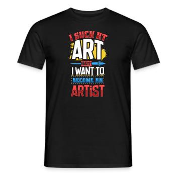 Artiste Peinture Peintre Art Couleur Art Professeur - T-shirt homme - noir - Devant - AI Model Male 178 light (178cm)