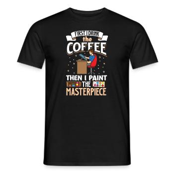 Künstler Malerei Maler Kunstfarbe Kunstlehrer - Männer T-Shirt - Schwarz - Vorne - AI Model Male 178 light (178cm)