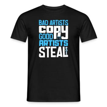 Artiste Peinture Peintre Art Couleur Art Professeur - T-shirt homme - noir - Devant - AI Model Male 178 light (178cm)