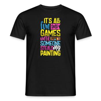Artiste Peinture Peintre Art Couleur Art Professeur - T-shirt homme - noir - Devant - AI Model Male 178 light (178cm)