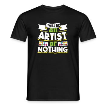 Künstler Malerei Maler Kunstfarbe Kunstlehrer - Männer T-Shirt - Schwarz - Vorne - AI Model Male 178 light (178cm)