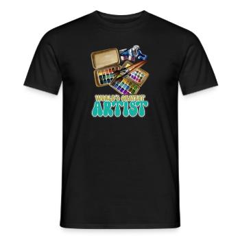 Künstler Malerei Maler Kunstfarbe Kunstlehrer - Männer T-Shirt - Schwarz - Vorne - AI Model Male 178 light (178cm)