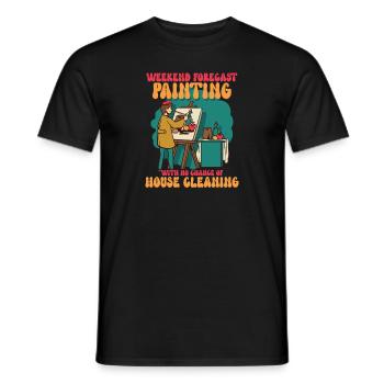 Künstler Malerei Maler Kunstfarbe Kunstlehrer - Männer T-Shirt - Schwarz - Vorne - AI Model Male 178 light (178cm)