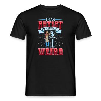 Künstler Malerei Maler Kunstfarbe Kunstlehrer - Männer T-Shirt - Schwarz - Vorne - AI Model Male 178 light (178cm)