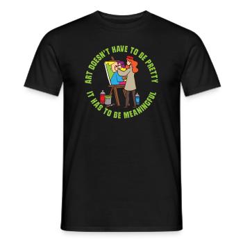 Künstler Malerei Maler Kunstfarbe Kunstlehrer - Männer T-Shirt - Schwarz - Vorne - AI Model Male 178 light (178cm)