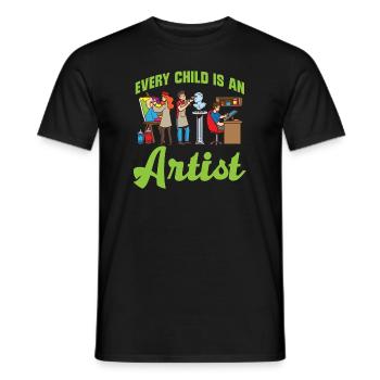 Artiste Peinture Peintre Art Couleur Art Professeur - T-shirt homme - noir - Devant - AI Model Male 178 light (178cm)