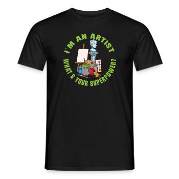 Artist Painting Painter Art Color Art Teacher - Men's T-Shirt - black - Front - AI Model Male 178 light (178cm)