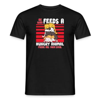 Cat RESCUE ANIMAL RIGHTS RESCUE Cat ADOPTION - Men's T-Shirt - black - Front - AI Model Male 178 light (178cm)