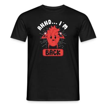 Crise cardiaque Chirurgie à cœur ouvert Chirurgie cardiaque Cadeau - T-shirt homme - noir - Devant - AI Model Male 178 light (178cm)