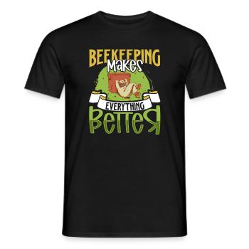 Honey Bee Beekeeping Beekeeper Honeybee Beekeeping - Männer T-Shirt - Schwarz - Vorne - AI Model Male 178 light (178cm)