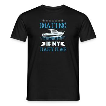 Bateau papa Capitaine Pontoon Sailor Croisière - T-shirt homme - noir - Devant - AI Model Male 178 light (178cm)