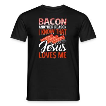 Amateurs de bacon Drôle de bacon Célèbre nourriture Keto - T-shirt homme - noir - Devant - AI Model Male 178 light (178cm)