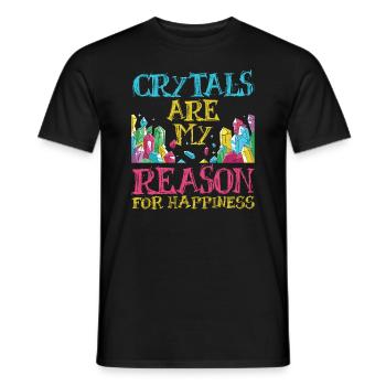 Crystal Healing Crystals and Stones - Men's T-Shirt - black - Front - AI Model Male 178 light (178cm)