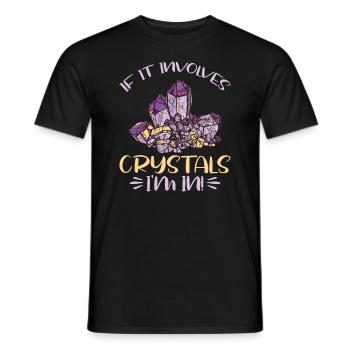 Crystal Healing Crystals and Stones - Men's T-Shirt - black - Front - AI Model Male 178 light (178cm)